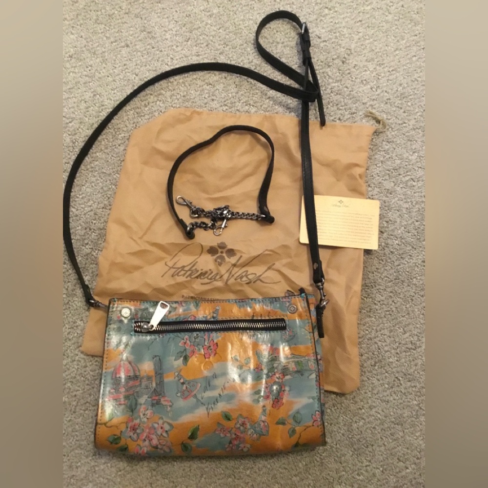 PATRICIA NASH Antica Frame Leather “Beautiful Girl” Crossbody Handbag - EUC
